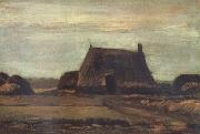 Vincent Van Gogh Farmhouse with Peat Stacks (nn04) France oil painting reproduction
